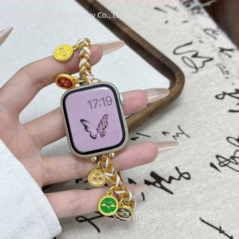 Tongtong kötél húzószíj Apple Watchhoz (iwatch56789SE) — anyag: kötél, teleszkópos csattal, testreszabott interfész méretek, tömeg 30 g, kompatibilis az Apple Watch-szal