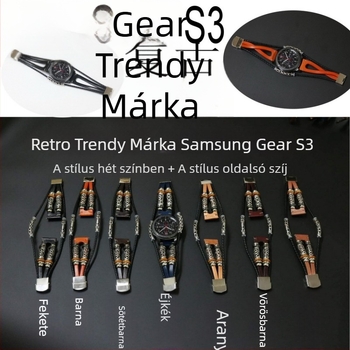Bőr retro szíj Samsung Gear S3 és Galaxy Watch7/6-hoz