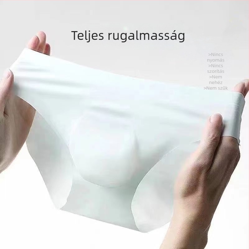 Férfi Ice Silk varrás nélküli alsónemű, ultra vékony, gyors száradás, lélegző, nyárra