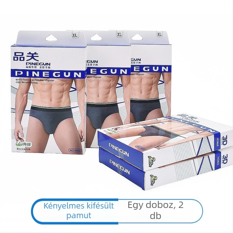 Férfi pamut nyomtatott középmagas boxer, légáteresztő kötött anyagú alsónemű