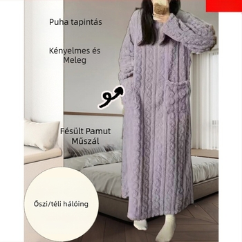 Carding Cotton Wool Köntös – Vastag szövet 201-250 g/m2, Kerek nyakú, Hosszú ujjú, Szabadidőre és alvásra