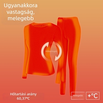 Női termosz alapréteg szett: felső és nadrág fleeces béléssel, fő anyag poliészter, bélés elastán, 181–200 g/m², melegen tart