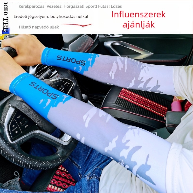 Ice Silk karvédők UV-védelemmel, uniszex, nyár, vezetéshez és kerékpározáshoz, laza szabású