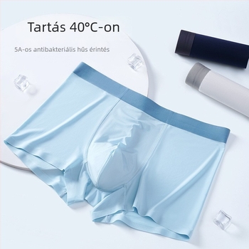 Férfi Ice Silk boxer brief, lélegző, antibakteriális, gyorsan száradó; kötött Nylon anyag; Ice Silk anyag; grafén a szeméremtájéki bélés