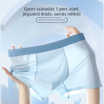 Férfi Ice Silk boxer brief, lélegző, antibakteriális, gyorsan száradó; kötött Nylon anyag; Ice Silk anyag; grafén a szeméremtájéki bélés