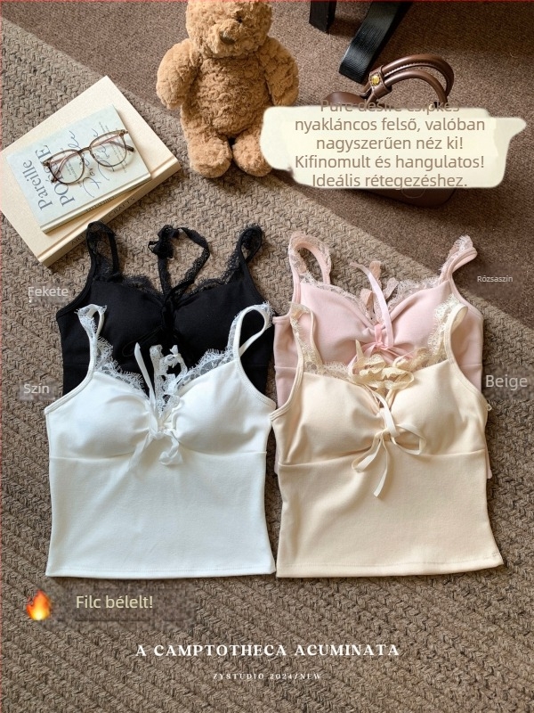 Sling-stílusú top bársonyos-pamut keverékből melltartó párnával, karcsú szabás, rövid hossz (40–50 cm), egyszínű, rögzített vállpántok, 2025 tavasz