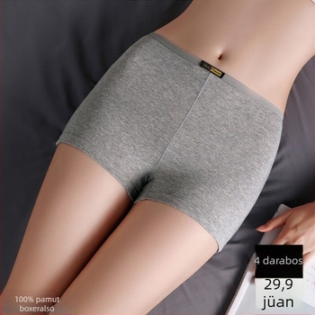 Női középmagas derekú boxer briefs, varratmentes, lélegző pamut, nagy méret