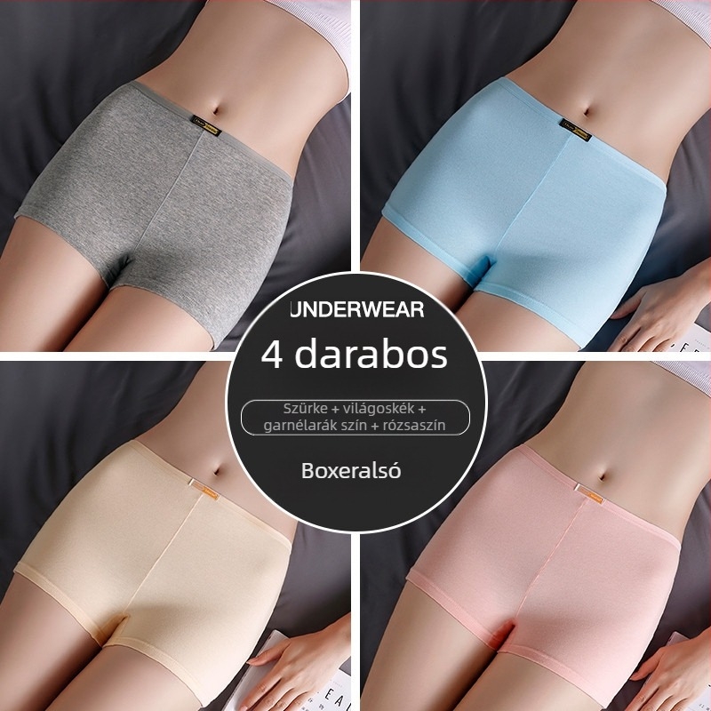 Női középmagas derekú boxer briefs, varratmentes, lélegző pamut, nagy méret