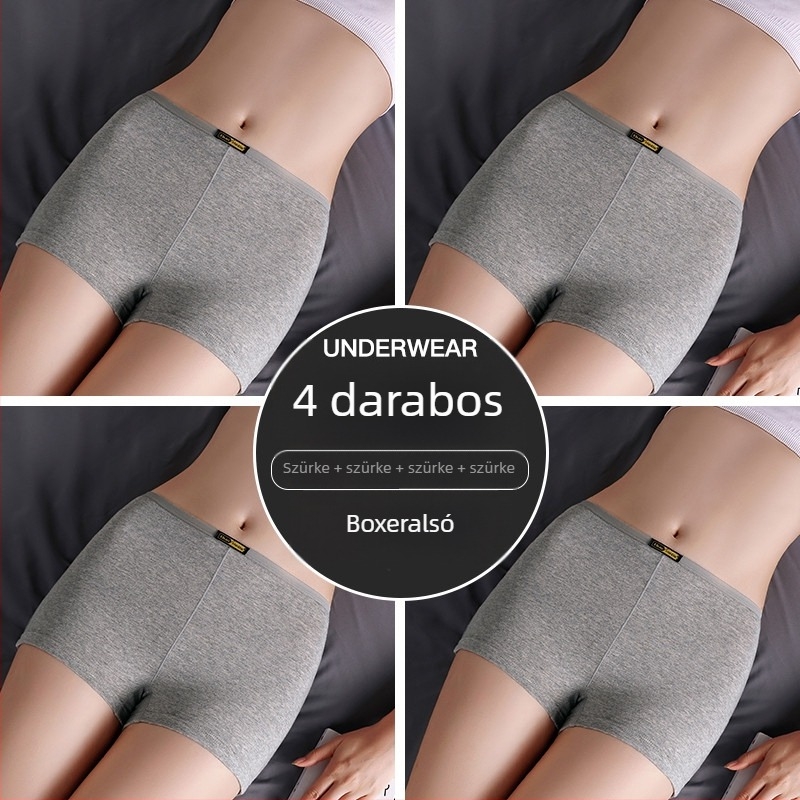 Női középmagas derekú boxer briefs, varratmentes, lélegző pamut, nagy méret