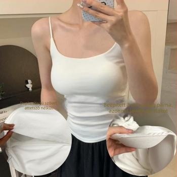 Camisole vastag párnázó; állítható vállpántok; RC pamut; 201–250 g/m²; kerek nyakú