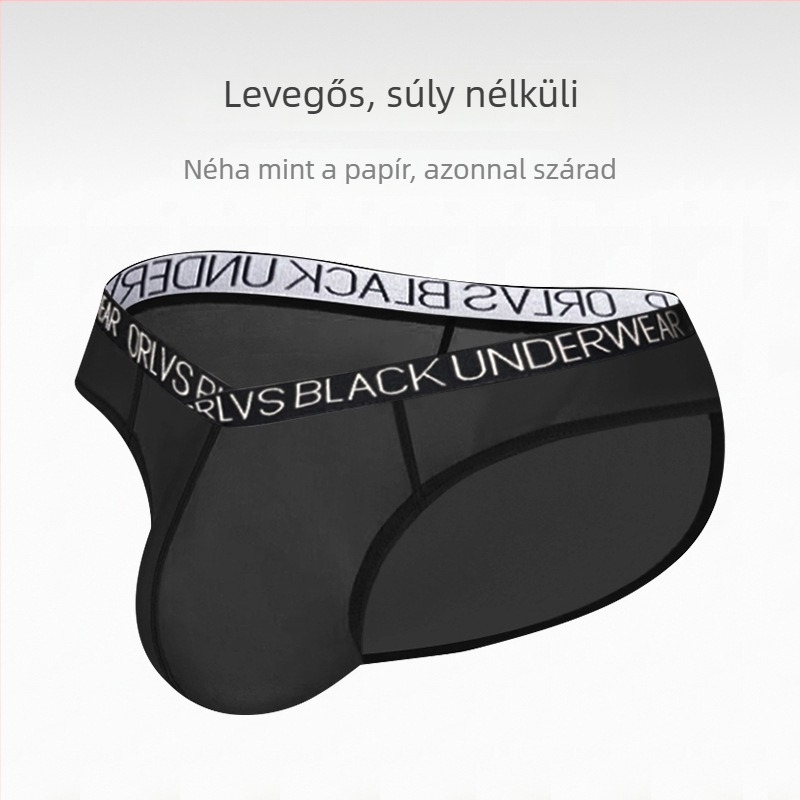 Férfi alsónemű — Ice Silk nylon, kötött, alacsony derék, nyom nélkül, fenékemelés, légáteresztő