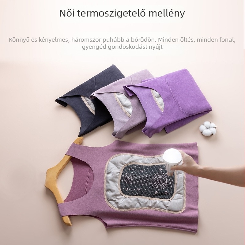 Női termos mellény fleece bélésével, vastag belső réteggel a téli melegért