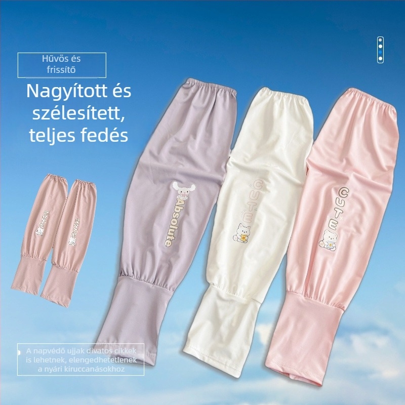 Női Ice Silk napsugárvédő karvédők, nyár, laza szabás, plusz méret, vezetéshez