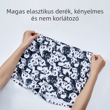 Panda banán mintás Arlo nadrágok – könnyű, légáteresztő, férfiak számára kényelmes otthoni nadrág