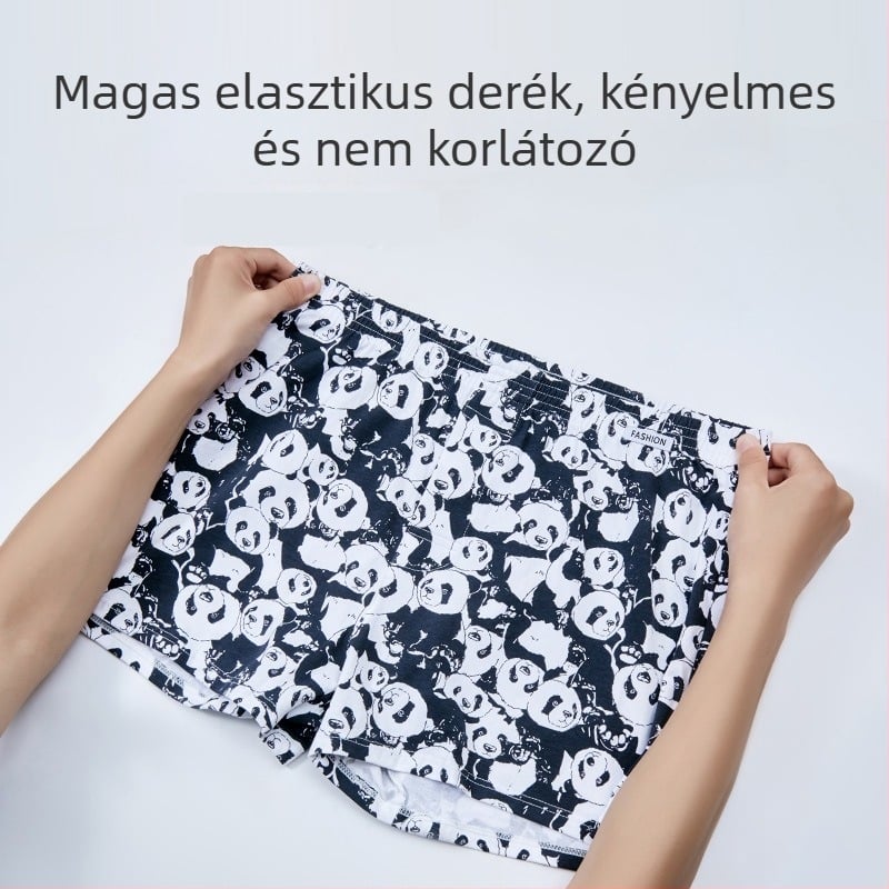 Panda banán mintás Arlo nadrágok – könnyű, légáteresztő, férfiak számára kényelmes otthoni nadrág