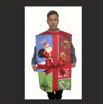 Karácsonyi cosplay ruha – Mikulás és manó téma, party viselet, készleten, 2025 nyári kiadás