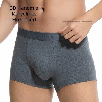 Férfi pamut Class A boxeralsó, antibakteriális, lélegző, 90–95% pamut, középmagas derék