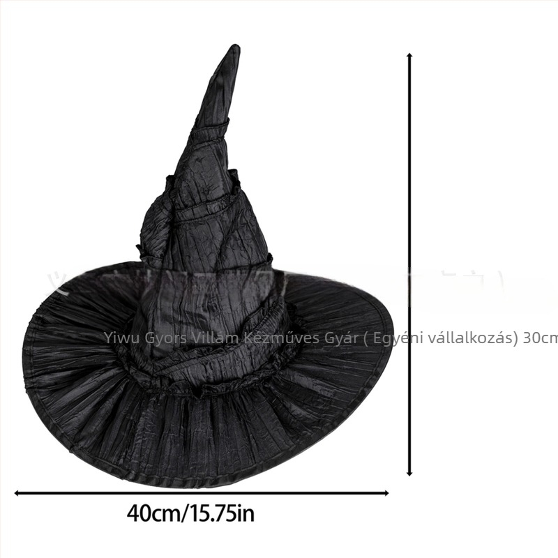 Boszorkány cosplay kosztüm kalap készlettel Halloweenre, felnőtteknek, 2025 tavaszi kiadás, Márka: Other