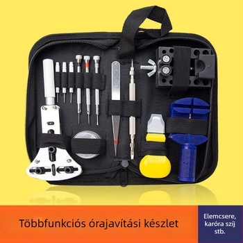 Órák javítására szolgáló szerszámkészlet karóraszíjak szétszedésére, csuklók eltávolítására, elemek cseréjére, fedelek nyitására és hátsó fedelek beállítására (Feszültség: 24V; Elektromos sarokcsiszoló típusa: Elektromos sarokcsiszoló; Márka: Other)