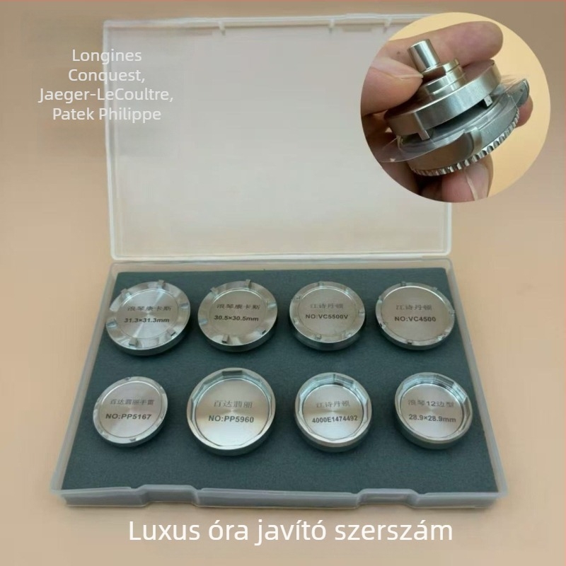 Óraszerelési eszközök – hátlapi nyitó készlet, 8 részes, szétszerelő eszközök, háztartási használatra, anyag: Cr-Mo-V acél