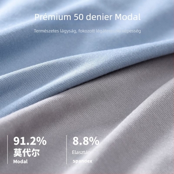 3 darabos modal férfi boxer alsó, plusz méret, antibakteriális, egyszínű, lélegző, gyorsan száradó
