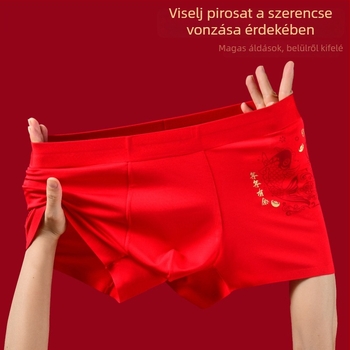 Férfi boxeralsó Modal anyagból, légáteresztő, varratmentes, zsebbel – 3D űrkapszula mintázat