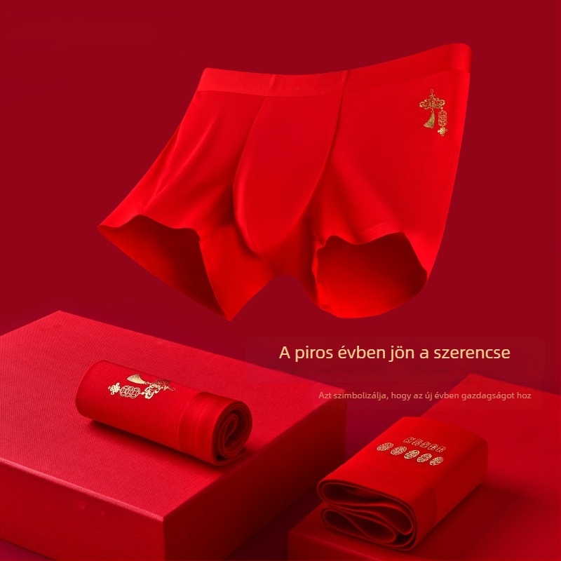 Férfi boxeralsó Modal anyagból, légáteresztő, varratmentes, zsebbel – 3D űrkapszula mintázat