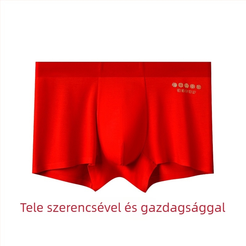 Férfi boxeralsó Modal anyagból, légáteresztő, varratmentes, zsebbel – 3D űrkapszula mintázat
