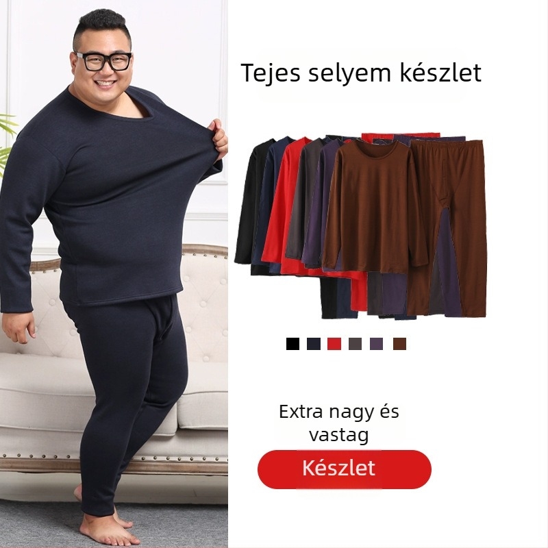 Milk Silk Brushed Termál alapréteg készlet, hosszú ujjú, kerek nyak, 80–90% poliészter