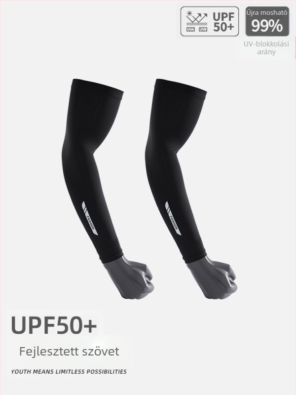 Karvédő (ice-silk, UV védelem, vezetés és kültéri sportok; poliészter 71–80%)