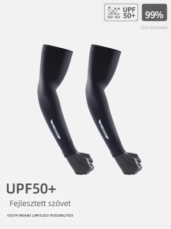 Karvédő (ice-silk, UV védelem, vezetés és kültéri sportok; poliészter 71–80%)