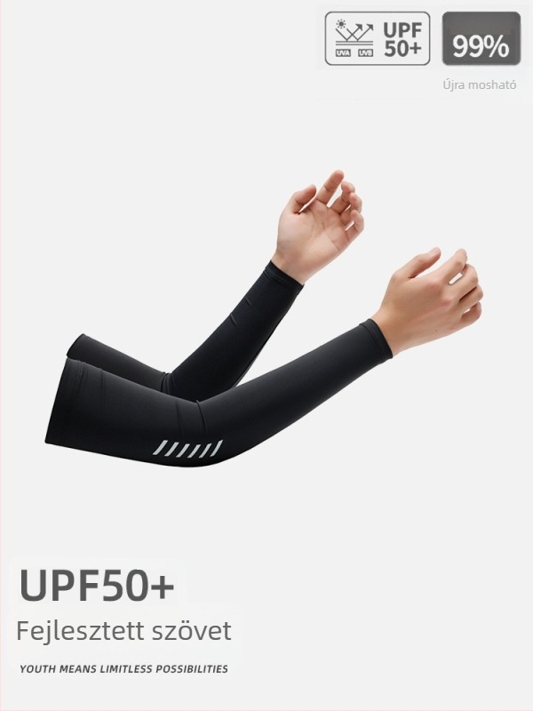Karvédő (ice-silk, UV védelem, vezetés és kültéri sportok; poliészter 71–80%)