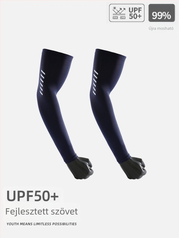 Karvédő (ice-silk, UV védelem, vezetés és kültéri sportok; poliészter 71–80%)