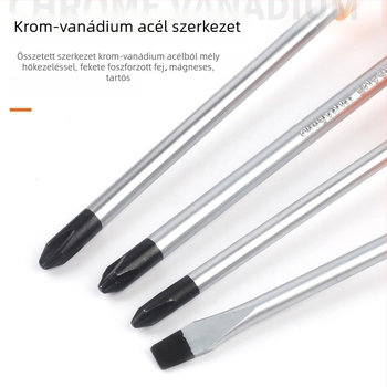 Xinton keresztfejű csavarhúzó készlet, ipari minőség, mágneses és izolált, króm-vanádium acél Cr-V