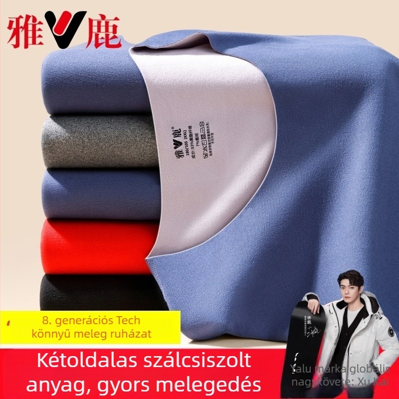 Férfi melegítő szett kétoldalas bolyhos anyagból és fűtő funkcióval (felső és nadrág)