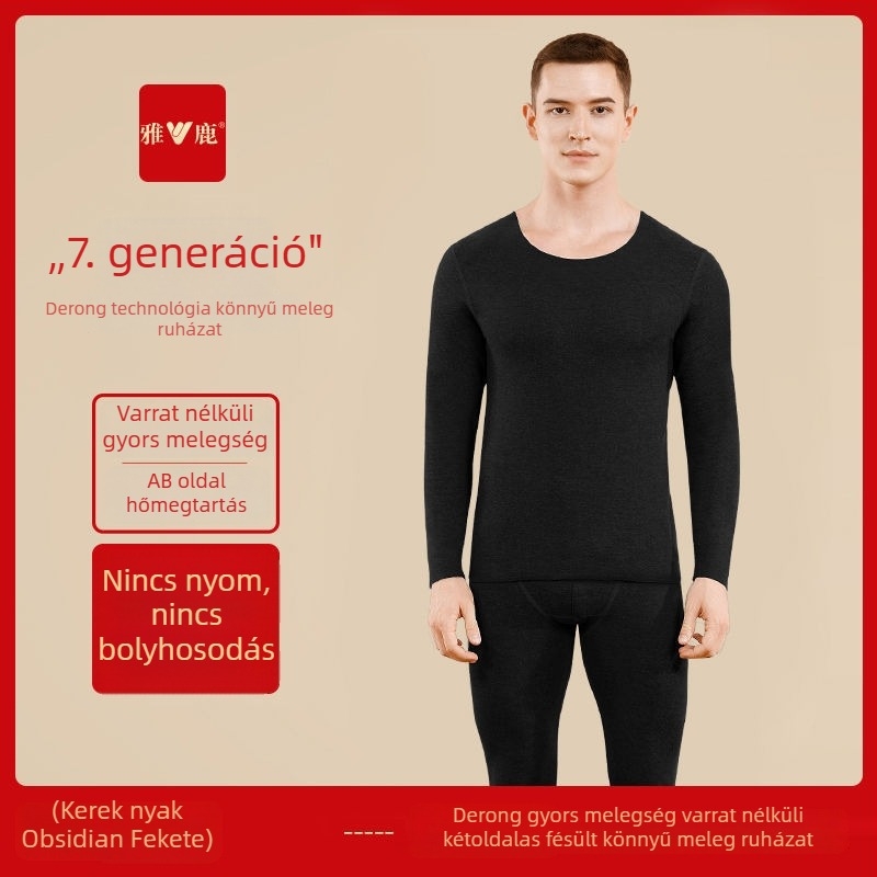 Férfi melegítő szett kétoldalas bolyhos anyagból és fűtő funkcióval (felső és nadrág)