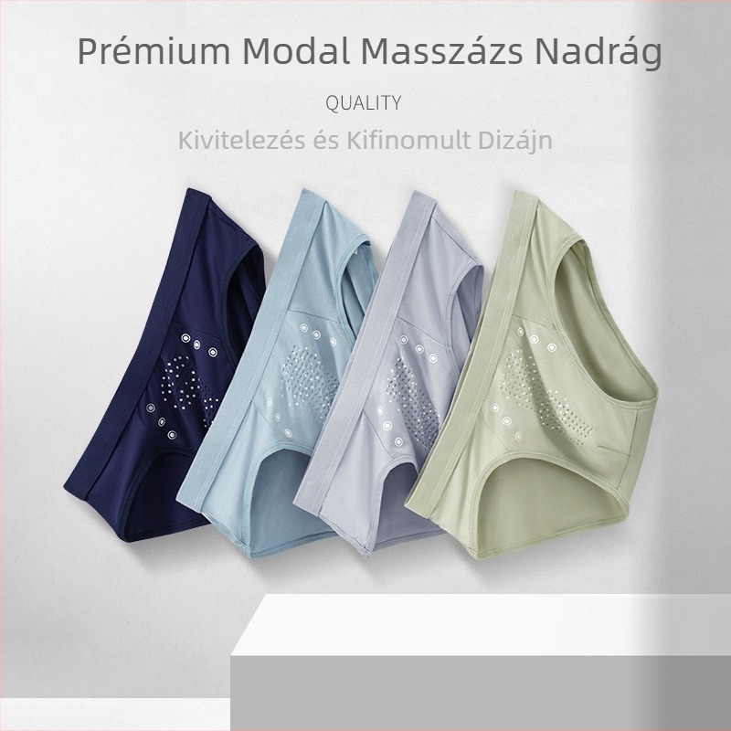 Modal férfi alsónemű grafénnel, középmagas derekú briefs, masszázs részecskékkel, elasztikus, plusz méret