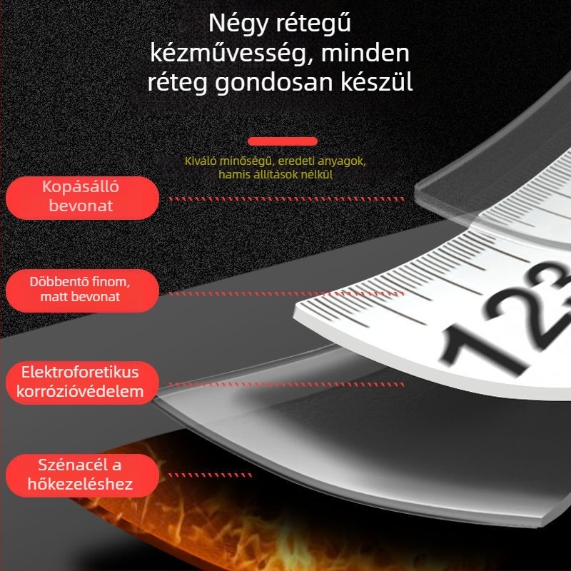 Mérőszalag Yushun — önzáró, vastagított acél, ütésálló (Márka: Yushun; Típus: Mérőszalag; Anyag: Acél; Zár: Önzáró; Ütésállóság: Ütésálló)