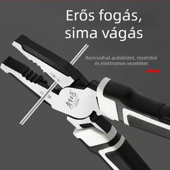 Villásfogó, többfunkciós excentrikus fogó, vágási átmérő 8 mm, fej hossza 105 mm, Old plier sorozat