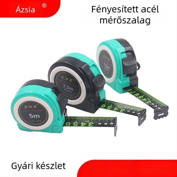 Mérőszalag – rozsdamentes acélból, fluoreszkáló skála, ütésálló és vágásálló kivitel – mérési tartomány 5–75 m