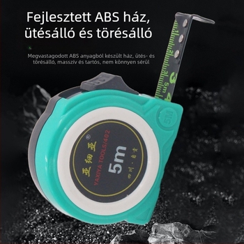 Mérőszalag – rozsdamentes acélból, fluoreszkáló skála, ütésálló és vágásálló kivitel – mérési tartomány 5–75 m