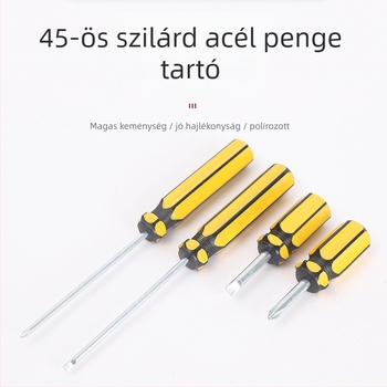 CXH 9 részes csavarhúzó készlet laposfejű, Phillips és hatszögű bitekkel – No.45 acél, otthoni használatra