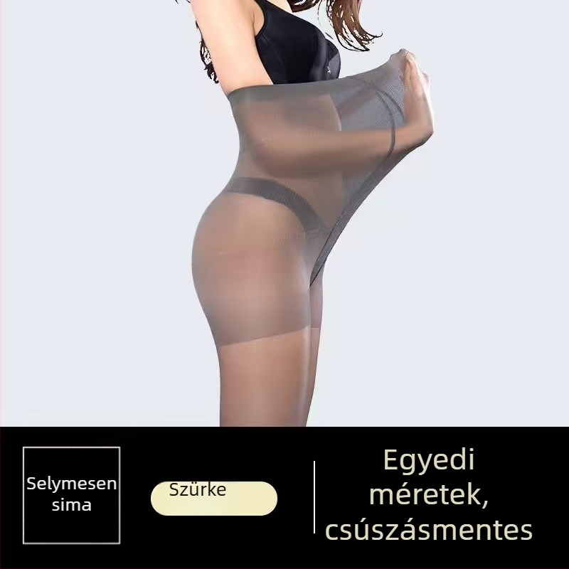 Plusz méretű fekete női harisnyanadrág, nyárra, ultra vékony, formázó hatás, egyszínű.