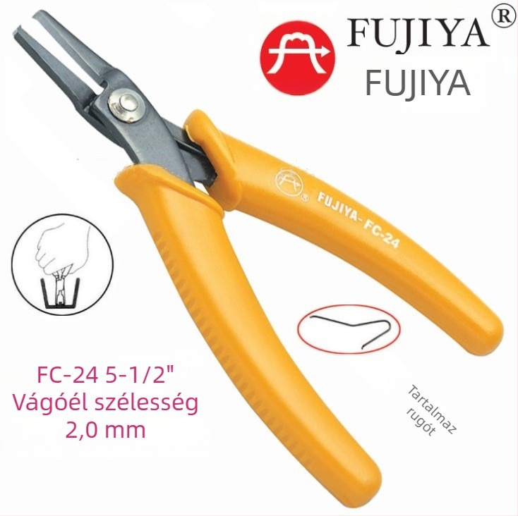 FC-24 lapos végű fogó, 1,0 mm vágási kapacitás, felső vágás