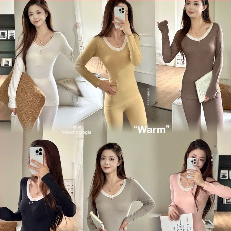 Női termál felső és nadrágszett, poliészter, kerek nyak, vékony anyag, hosszú ujjú, alaprétegként viselhető
