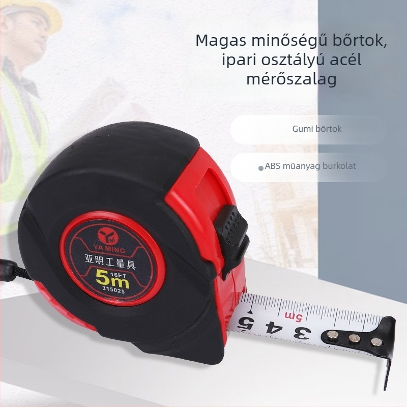 Műanyag bevonatú rozsdamentes acél mérőszalag, faipari felhasználásra, metrikus szabvány