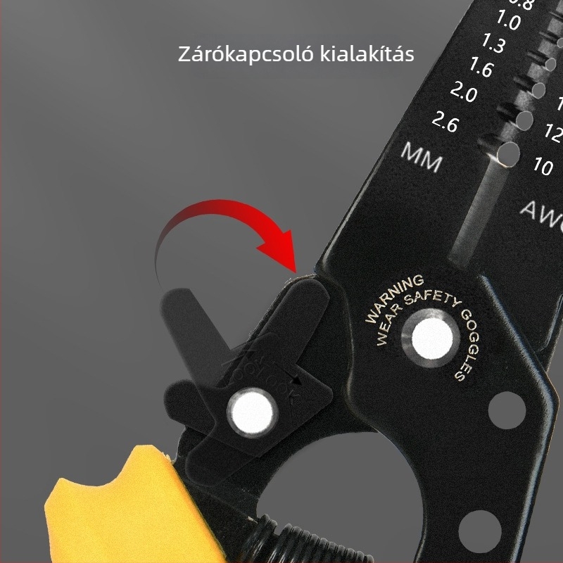 Deli DL2607C 6,5 hüvelykes, 7-fokozatú többfunkciós vezeték- és kábelcsupaszító szerszám villanyszerelőknek