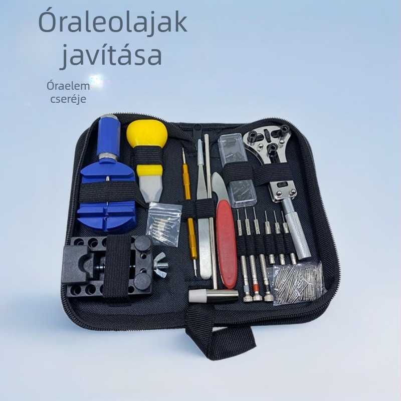 147-darabos óra-szerelő készlet vasból, órajavításra, háztartási használatra, nemzeti szabvány szerint