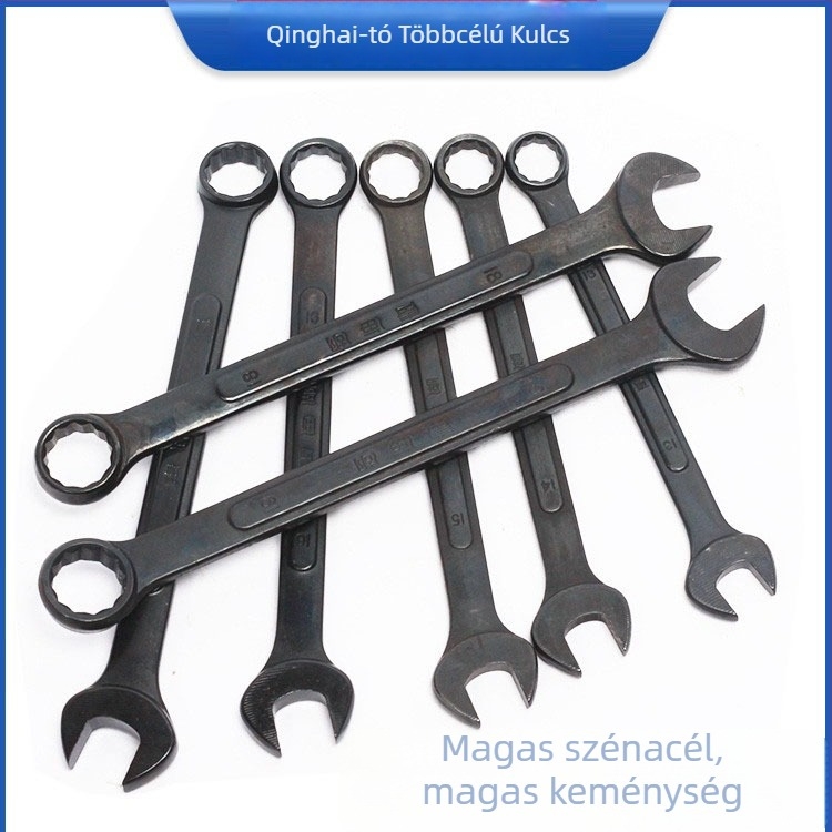 Qinghai Lake kétfunkciós kulcs, magas széntartalmú acél, fekete oxidált felület