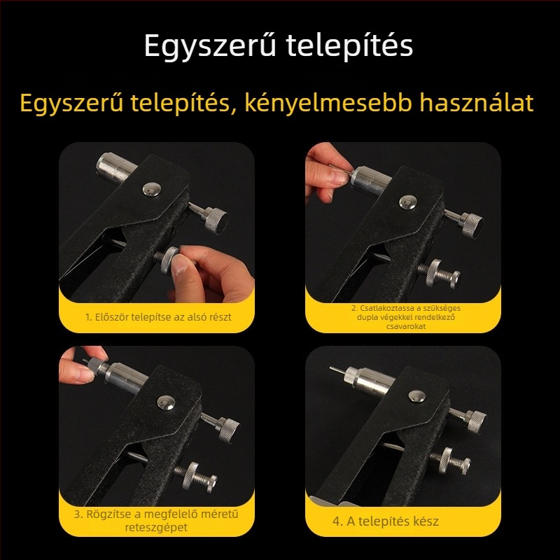 HENG ZE kézi diókihúzó készlet – nikkel-krom ötvözetű acél, 1,2 kg, gépjavításra